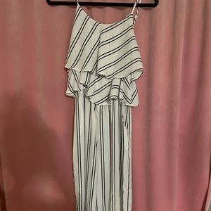 Black & White Straight-legged Romper